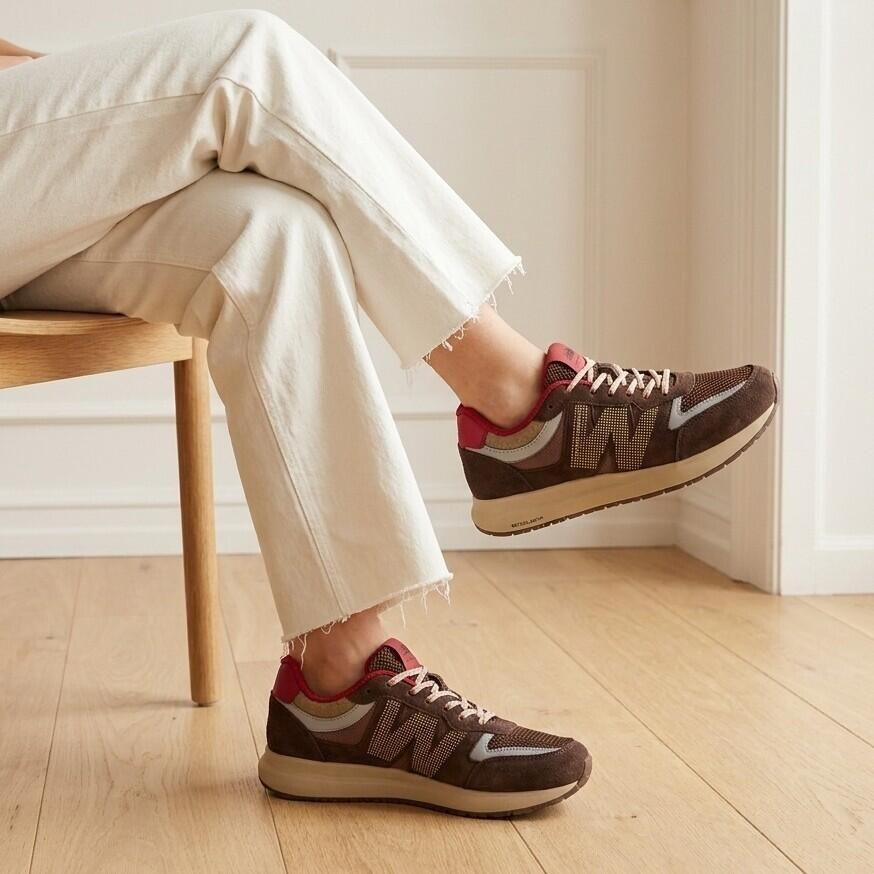 Woden Rigmor Open Mesh Sneakers bruin