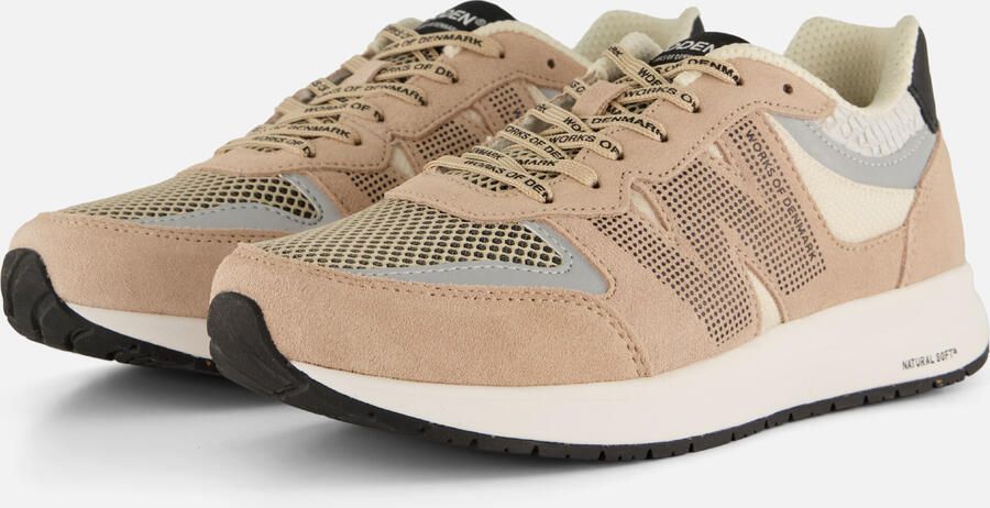 Woden Rigmor Open Mesh Sneakers Dames Beige