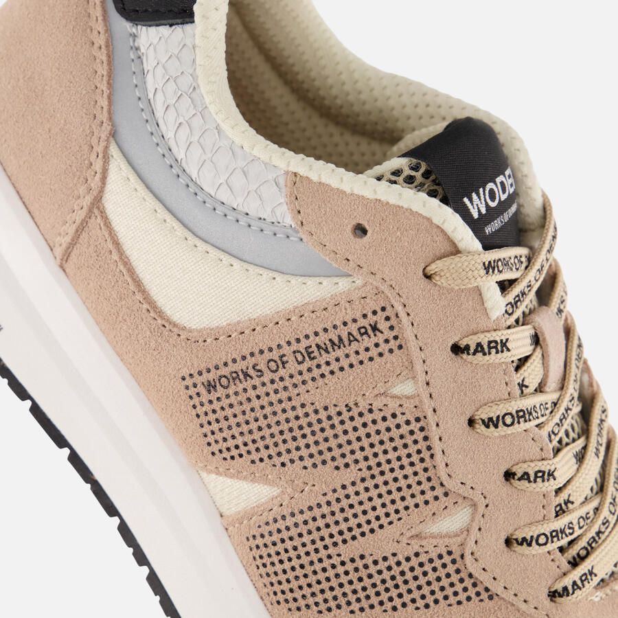 Woden Rigmor Open Mesh Sneakers Dames Beige - Foto 2