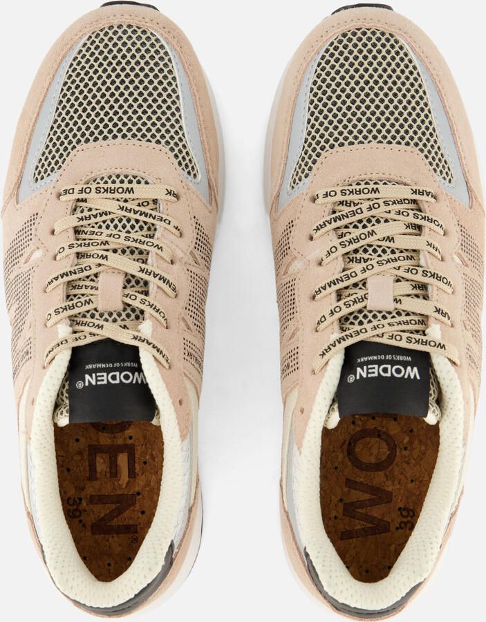 Woden Rigmor Open Mesh Sneakers Dames Beige - Foto 2