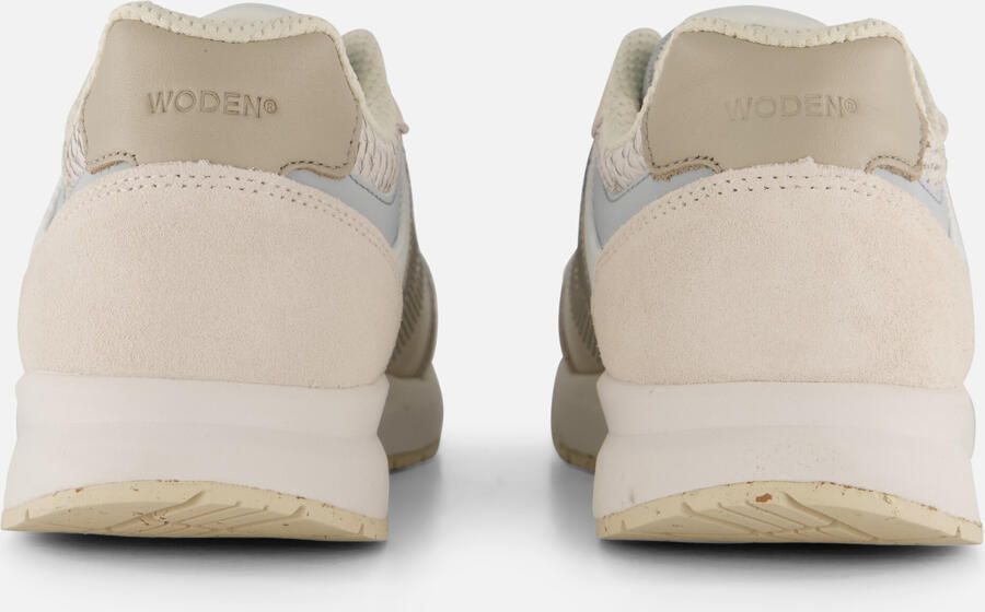 Woden Beige Suède Lage Sneakers met Reflecterende Details - Foto 3