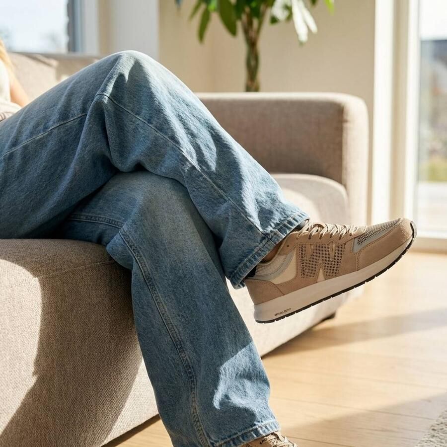 Woden Rigmor Open Mesh Sneakers Dames Beige - Foto 5