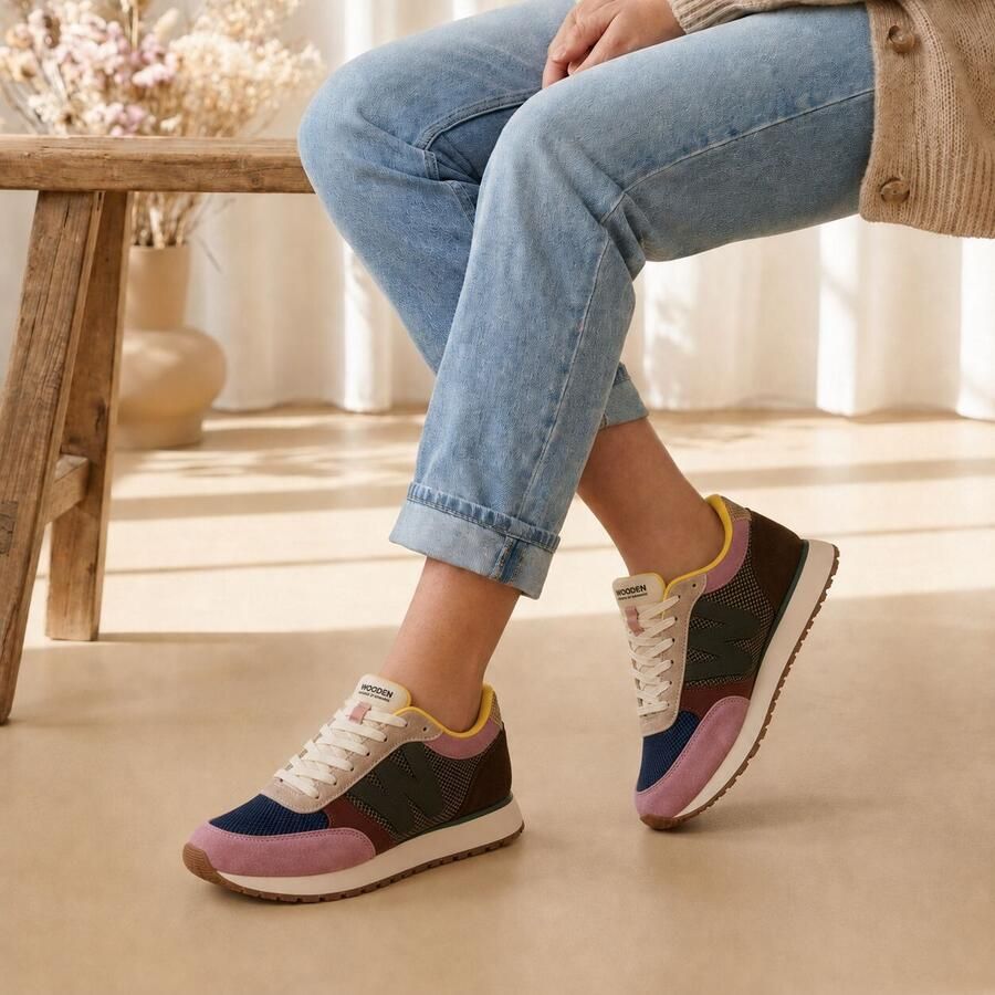 Woden Ronja Icon suède leren sneakers multi - Foto 3