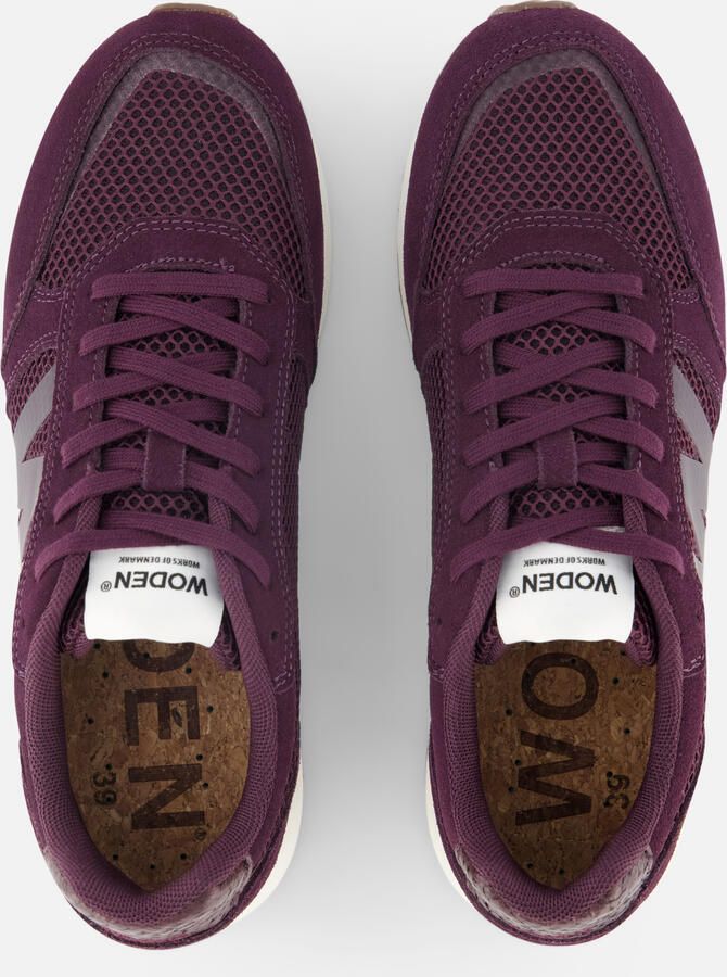 Woden Ronja Icon suède sneakers donkerpaars - Foto 3