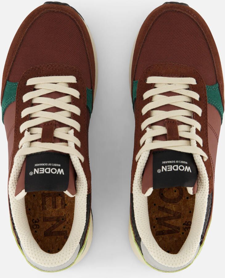 Woden Ronja Reflective Sneakers bruin Leer - Foto 2