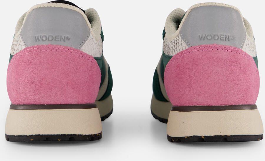 Woden Ronja Reflective Sneakers groen Leer - Foto 3