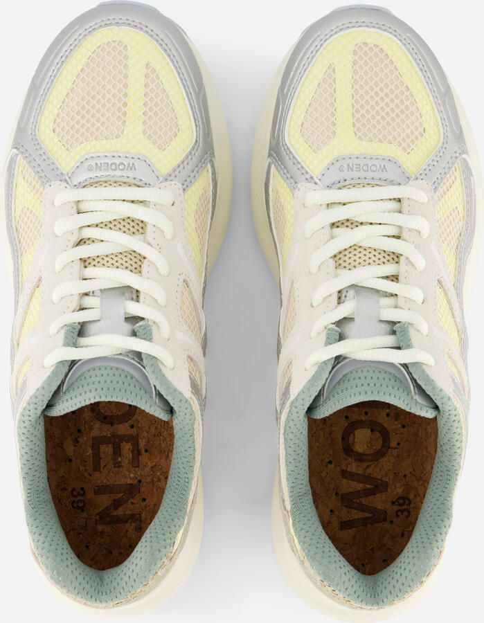 Woden Ronja Sneakers geel Mesh Leer - Foto 2