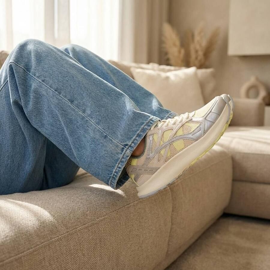 Woden chunky sneakers beige zilver geel - Foto 5