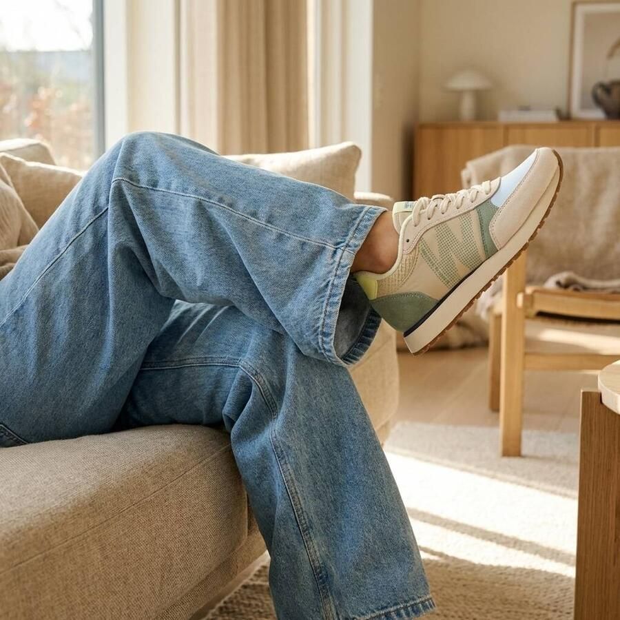 Woden Ronja Sneakers groen Leer Dames - Foto 5