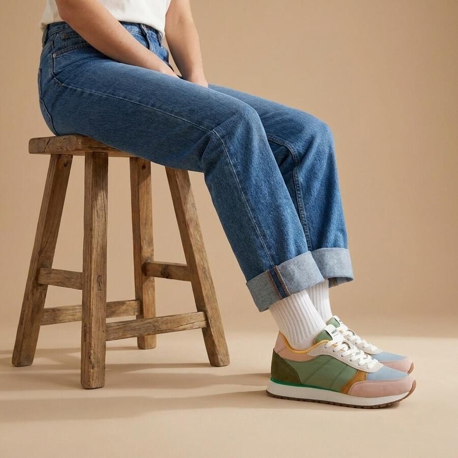 Woden Innovatieve Leren Sneakers met Sportieve Look Multicolor Dames