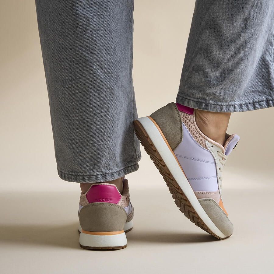 Woden Ronja Sneakers paars Leer Dames