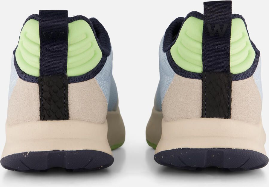 Woden Sabine Sneakers blauw Mesh Suède Dames - Foto 3