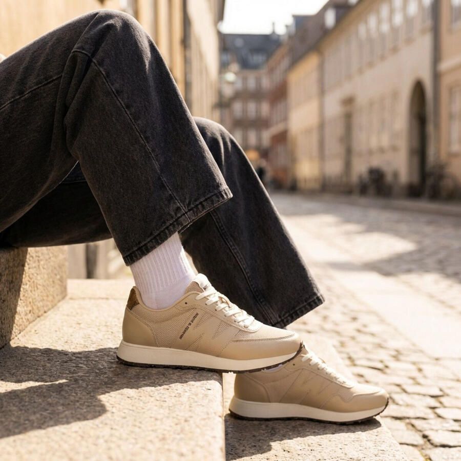 Woden Sonja Sneakers beige Textiel Dames