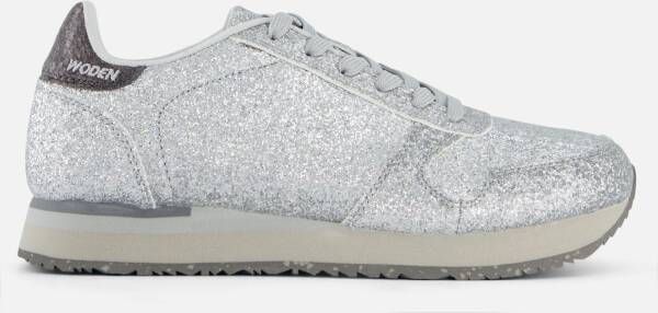 Woden Sneakers Dames Lage sneakers Damesschoenen WL042 Glitter Grijs