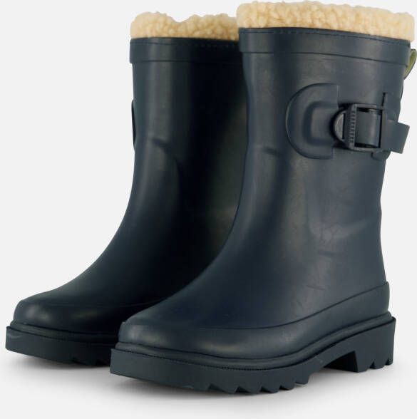 XQ Footwear Kids Rubber Rain Boots Fur Kinderlaarzen blauw