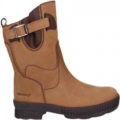 Zoo Adventure Dames booties waterdicht leer Emma Cognac bruin