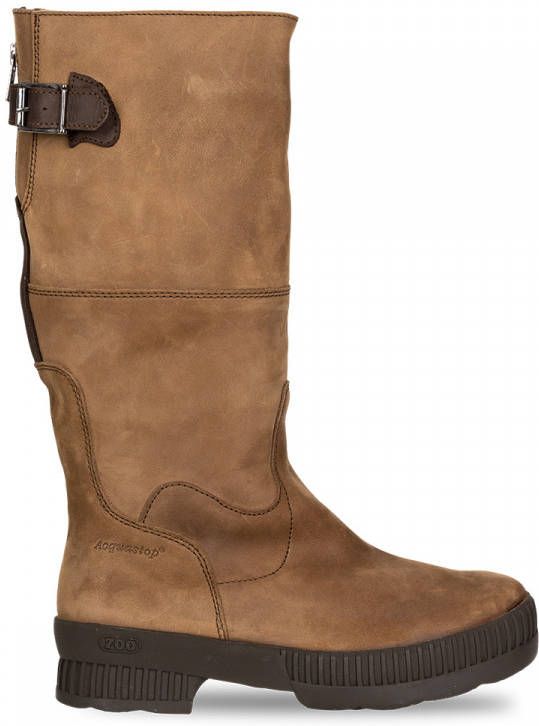 Zoo Adventure Wandellaarzen waterdicht leer dames cognac bruin