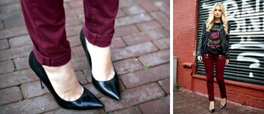 This chick's got style met puntige pumps